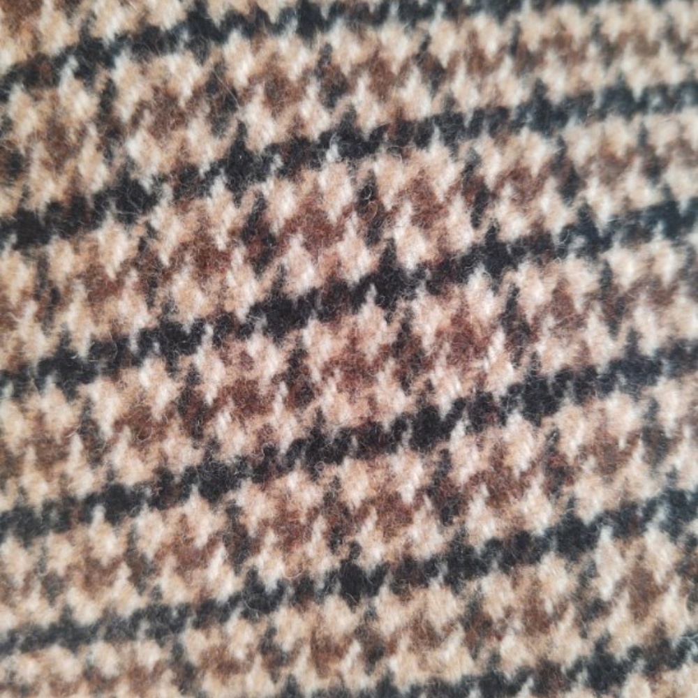 NWOT Banana Republic Large Wool Blend Raglan Coat Layer Epaulettes Brown Multi - Picture 6 of 10